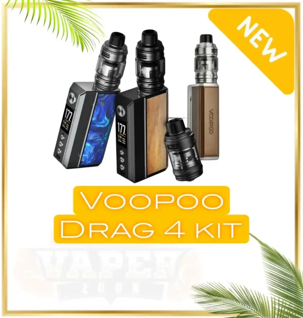 VOOPOO DRAG 4 POD KIT 177W DUAL 18650 BATTERIES