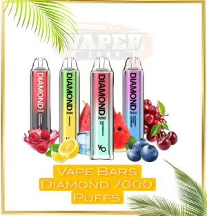 Vapes Bars Diamond 7000 Puffs 20Mg Disposable Vape