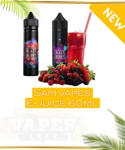 Sams Vape 60ml E-liquid offers a premium vaping experience with a 70% VG and 30% PG blend, providing rich flavor and thick vapor
