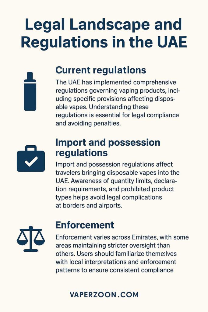 Health Issues for Users in the UAE The health concerns of disposable vapes have the same shortcomings as other vaping products, but have some problems specific to users in the UAE. The country's healthcare system and medical experts, however, do provide valuable insights into the health concerns associated with vaping. The health risks of UAE users are partially mitigated due to the disposable nature of vapes. The single-use design eliminates the need for maintenance, preventing the growth of bacteria or chemical contamination that can occur with poorly cleaned tanks and coils. Not being able to verify ingredients or manage nicotine levels in disposable vapes could present problems for users trying to control their nicotine intake or allergens. The manufacturer's claims are the only information available to users. The hot climate in the UAE exacerbates concerns about the storage and use of disposable vapes. High temperatures can affect the safety of the device, the battery, and the liquid inside. These factors, along with the device's overall performance, make proper storage essential for the safety and well-being of the user.