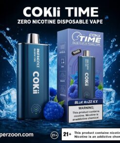 Cokii Time 16000 Puffs Blue Razz Ice Zero Nicotine Vape