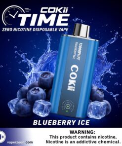 Cokii Time 16000 Puffs Blueberry Ice Zero Nicotine Vape