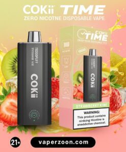 Cokii Time 16000 Puffs Strawberry Kiwi Ice Zero Nicotine Vape