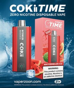 Cokii Time 16000 Puffs Watermelon Ice Zero Nicotine Vape