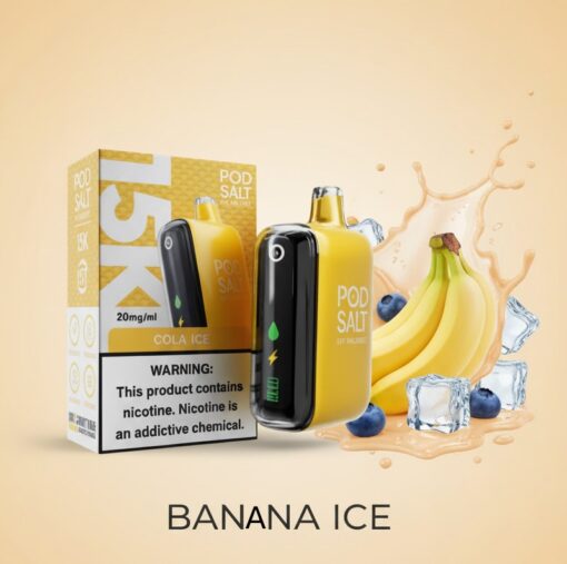 Pod Salt 15000 Puffs Disposable Vape 20mg Banana Ice