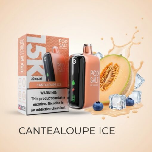 Pod Salt 15000 Puffs Disposable Vape 20mg Cantaloupe Ice