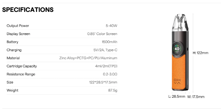 Oxva Nexlim Pod Kit In Dubai
