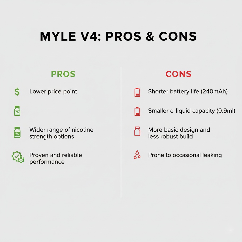 Pros and Cons of Myle V4 Pods