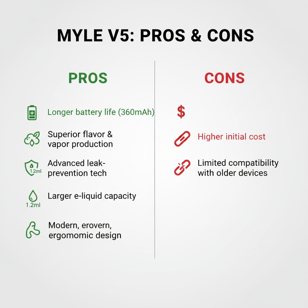 Pros and Cons of Myle V5