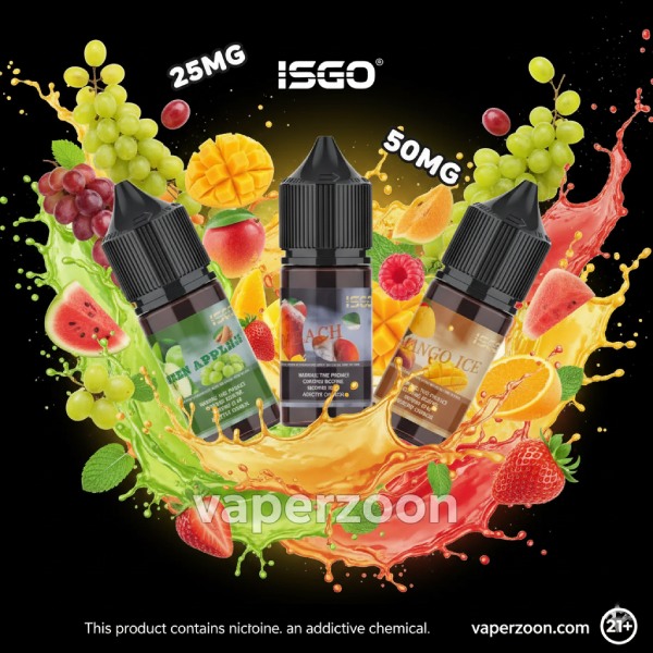 ISGO Salt nicotine 30ml 25MG & 50MG E-liquid